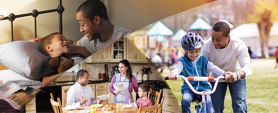 Foto: Tata wa mu langa o mwiji wê mu mawukexilu avulu. 1. Mwene wa mu zwela ni mon’ê ande dya ku mu zekesa. 2. Mwene wa mu tanga o kibatulu kya kizuwa ni muhatu ni mon’ê. 3. Mwene wa longa mon’ê kwendesa o bixi.