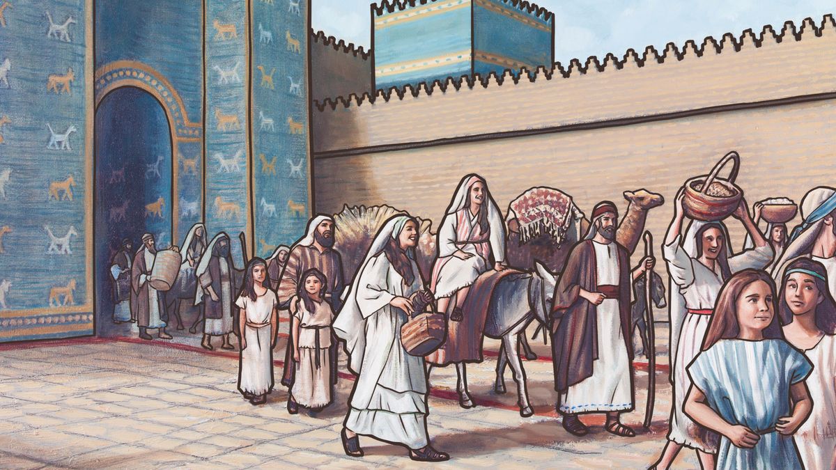 Îsraîliyên sirgûnkirî ji Babîlê derdikevin.