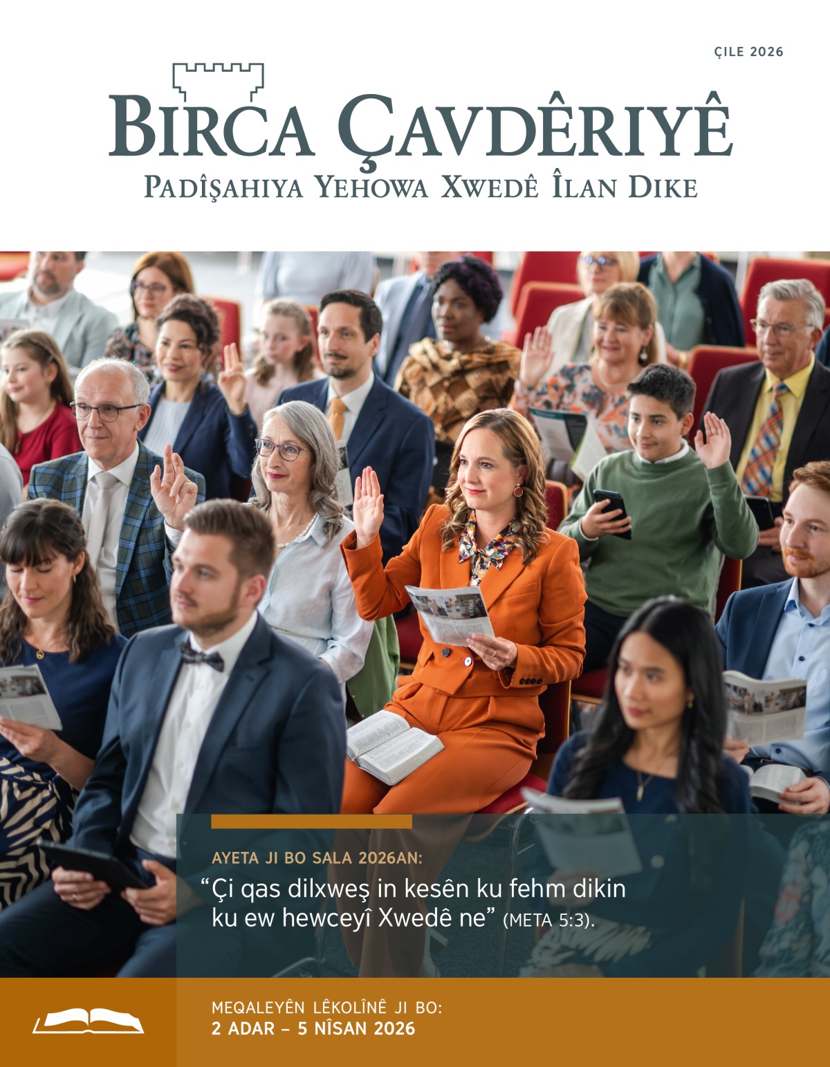 Xwişkek destê xwe hildaye ku li Lêkolîna “Birca Çavdêriyê” cewabê bide. Xwişk û birayên din jî destê xwe hildaye.