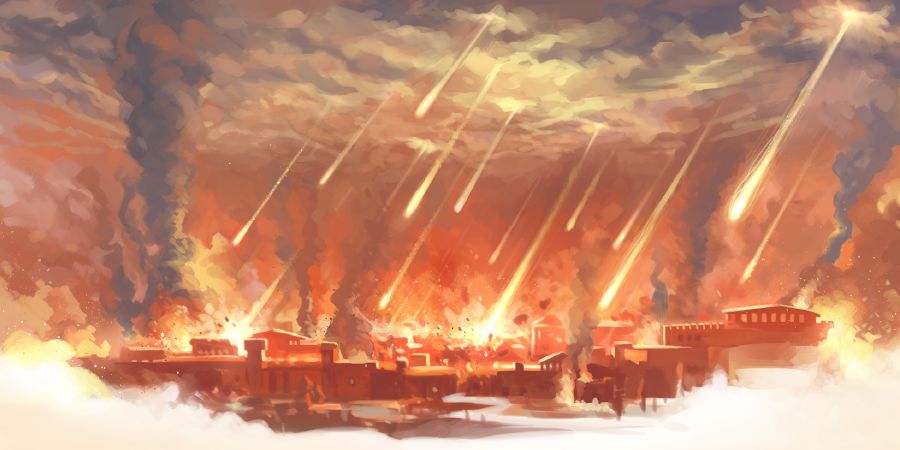 Agir û kirkût ji ezman dibare ser Sodom û Gomorayê