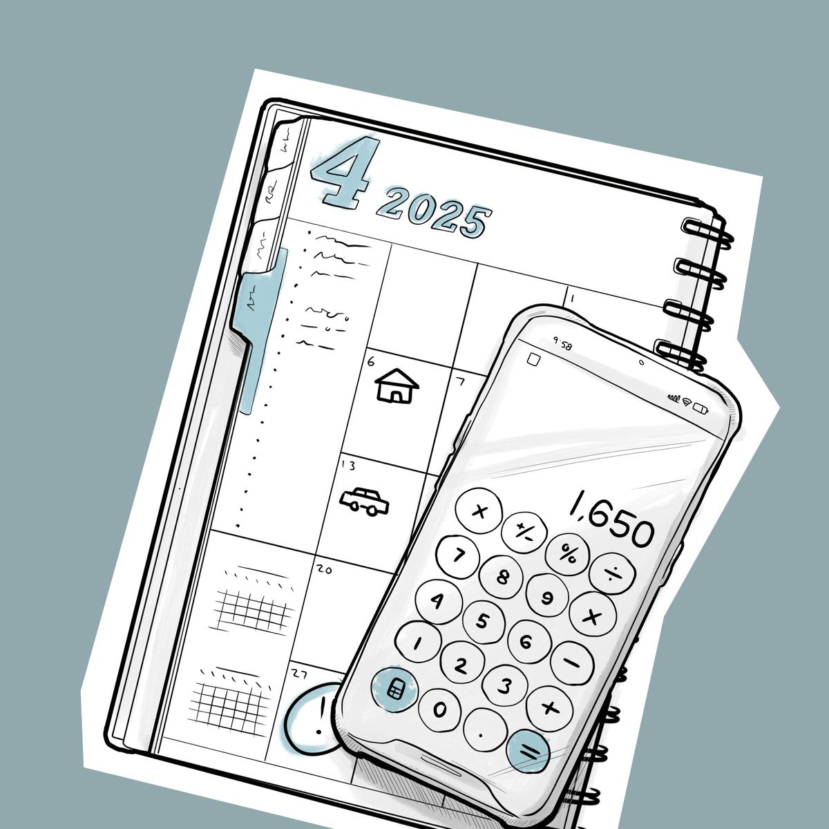 Buku mwa kunemba byakuba pa juba pa juba ne calculator.