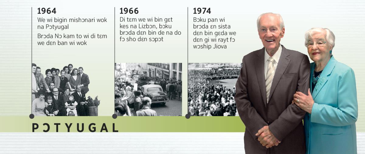 We Dɔglas Gɛst bin de na Pɔtyugal insay 1964, we i bin de pan wan kɔt kes insay 1966, we i bin de na wan mitin insay 1974, in ɛn in wɛf we nem Meri Gɛst