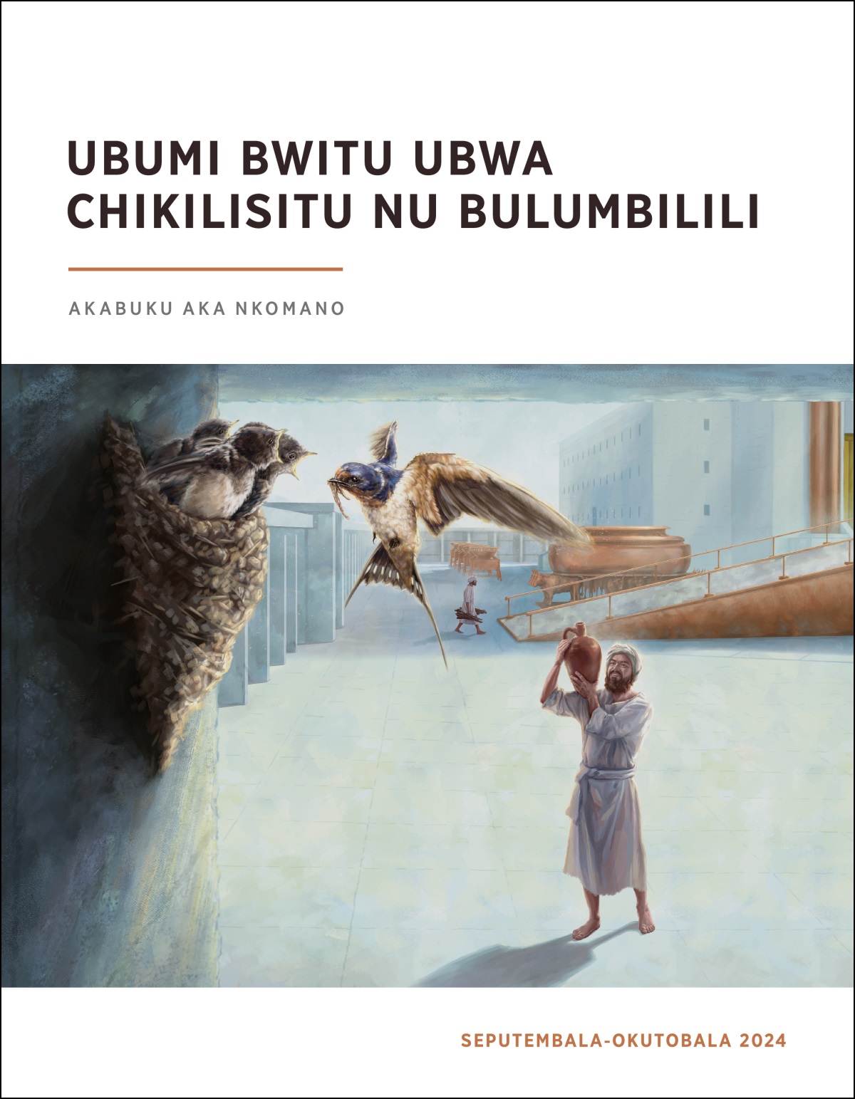 Umwana wa Kola imiliye pa musolo wa tempeli akwennya umwachinyonywa utuyuni pa chivwimbo.