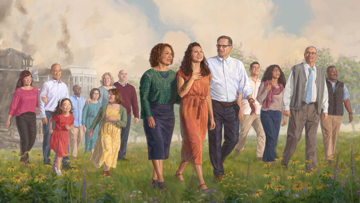 The young woman survive the great tribulation with her parents and other people.