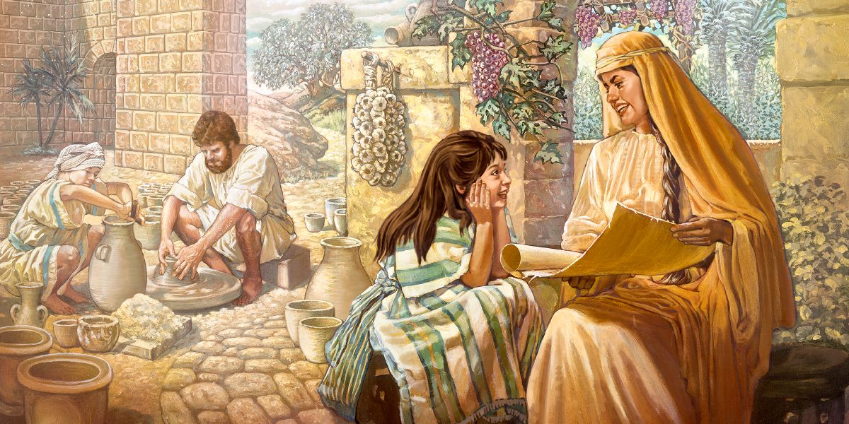 ແມ່​ອ່ານ​ມ້ວນ​ໜັງສື​ກັບ​ລູກ​ສາວ​ໃນ​ຂະນະ​ທີ່​ພໍ່​ກັບ​ລູກ​ຊາຍ​ປັ້ນ​ໄຫ​ນຳ​ກັນ