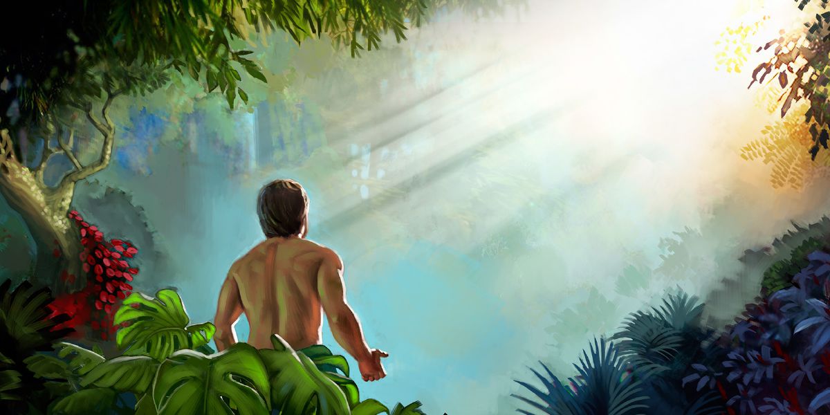 ແສງ​ຂອງ​ດວງ​ຕາເວັນ​ສ່ອງ​ສະຫວ່າງ​ໃສ່​ອາດາມ​ຢູ່​ໃນ​ສວນ​ເອເດນ