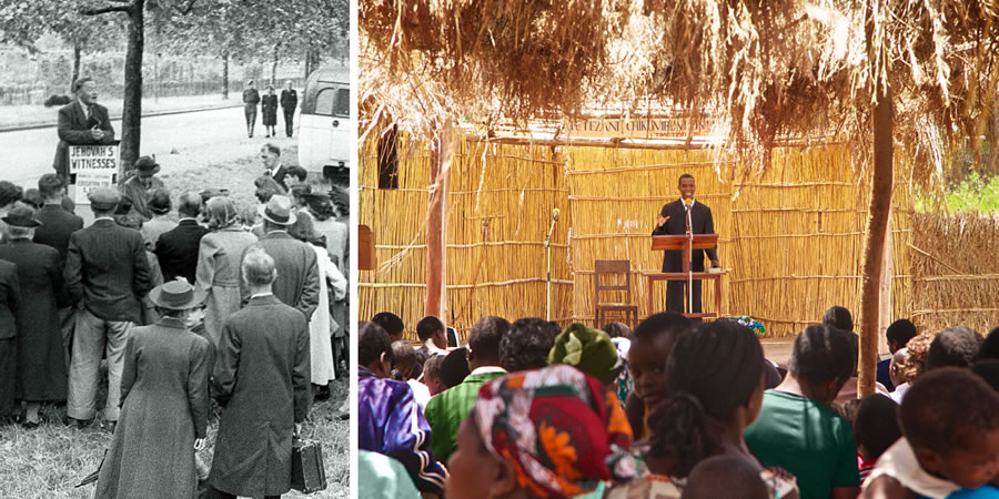 1. A Yinsahu jaYehova anakupompela hanji muLondon mu 1945; 2. A Yinsahu jaYehova anakupompela hanji muMalawi
