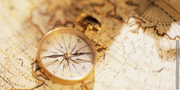 Enn boussole ek enn map