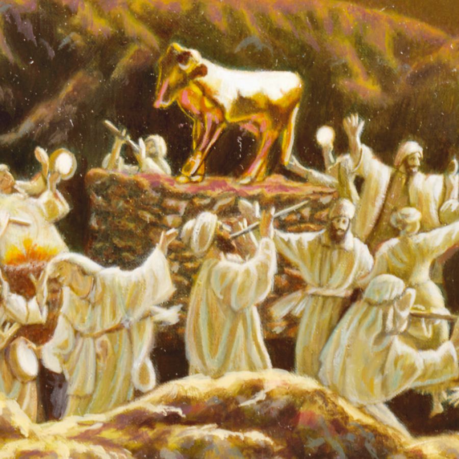 Bann dimounn pe sante ek danse otour enn ti bef an-or