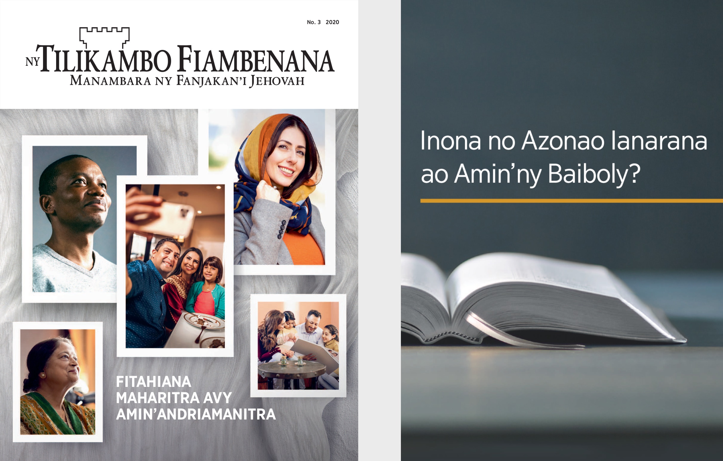 Boky ‘Inona no Azonao Ianarana ao Amin’ny Baiboly?’ sy ‘Ny Tilikambo Fiambenana’ No. 3 2020.