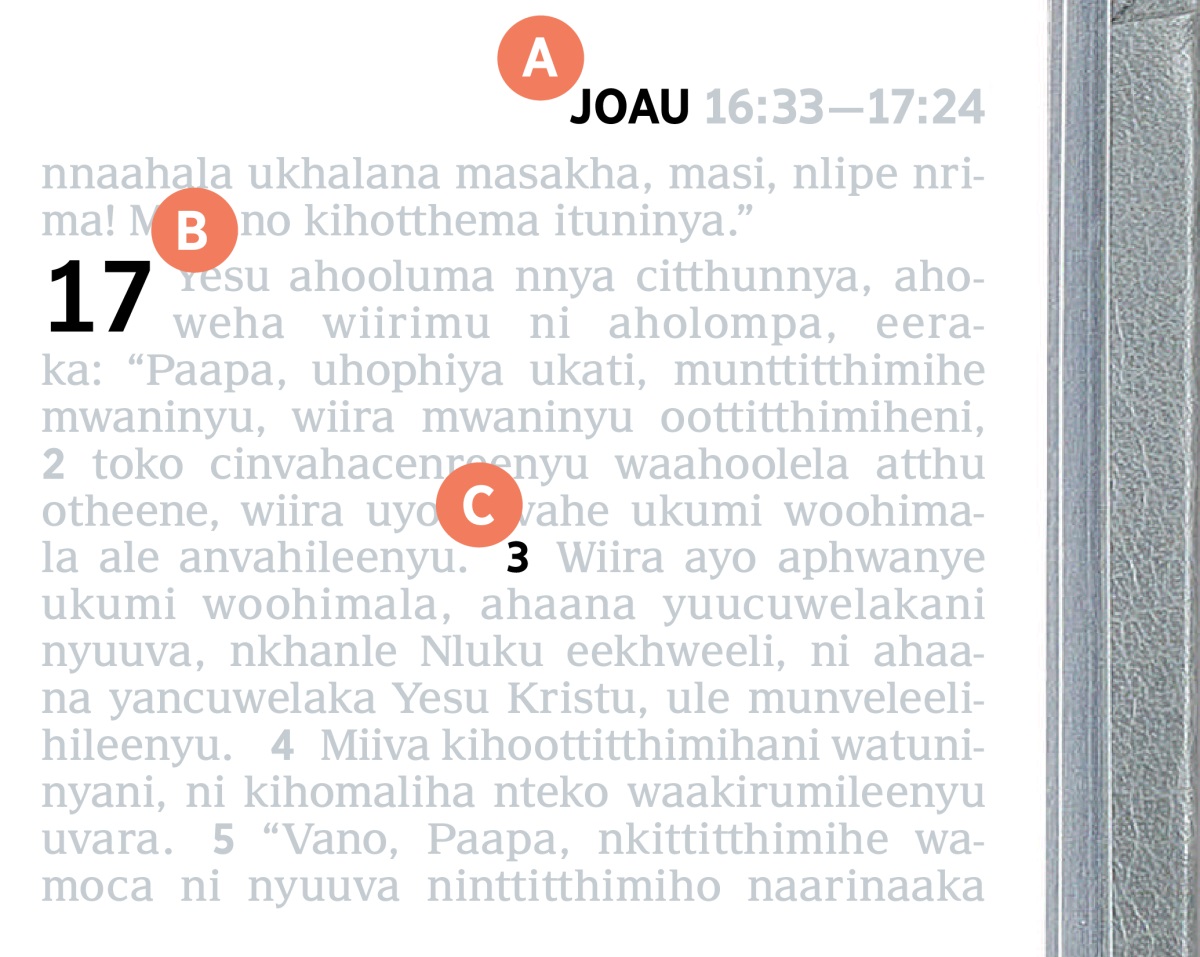 Ilatarato inoonihera mphantte A, B, ni C umphwanyannya mbiiblyani.