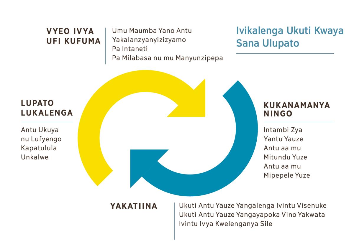 Tumanyililo utukuzinguluka tukulangilila vino ulupato lukasalangana. 1. Vyeo ivya ufi kufuma umu maumba yano antu yakalanzyanyizizyamo, pa intaneti, na pa milabasa nu mu manyunzipepa. 2. Kukanamanya ningo intambi, antu aa mu mitundu yuze, nanti antu aa mu mipepele yuze. 3. Yakatiina ukuti antu yauze yangalenga ivintu visenuke, ukuti antu yauze yangayapoka vino yakwata, ivintu ivya kwelenganya sile. 4. Lupato lukalenga, antu ukuya nu lufyengo, kapatulula, nanti unkalwe.