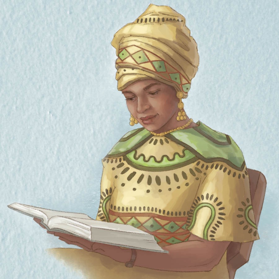 Wanfala woman readim Bible