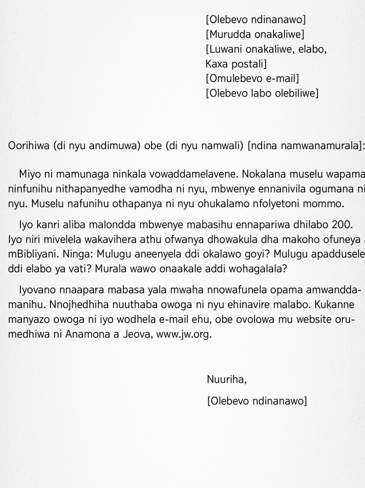 Makalelo ooleba karta