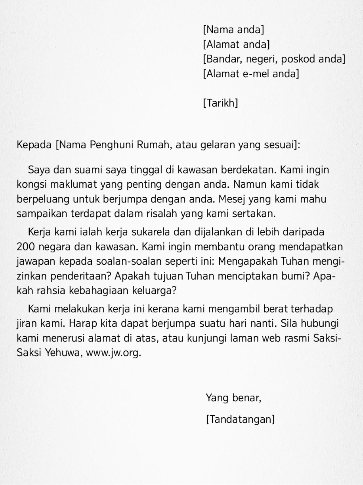 Contoh surat