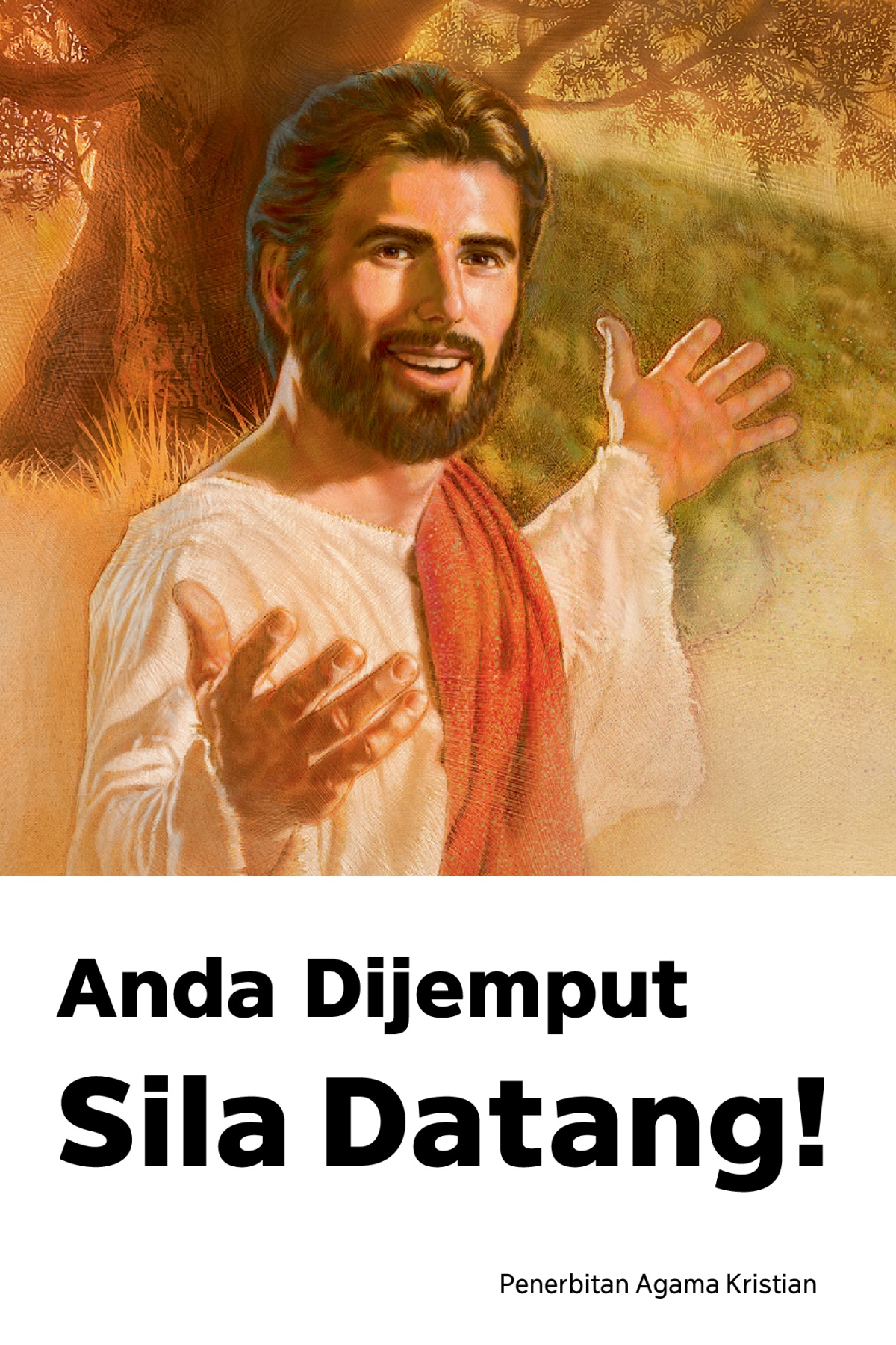 Surat jemputan untuk Peringatan kematian Yesus, yang bertajuk ‘Anda Dijemput—Sila Datang!’