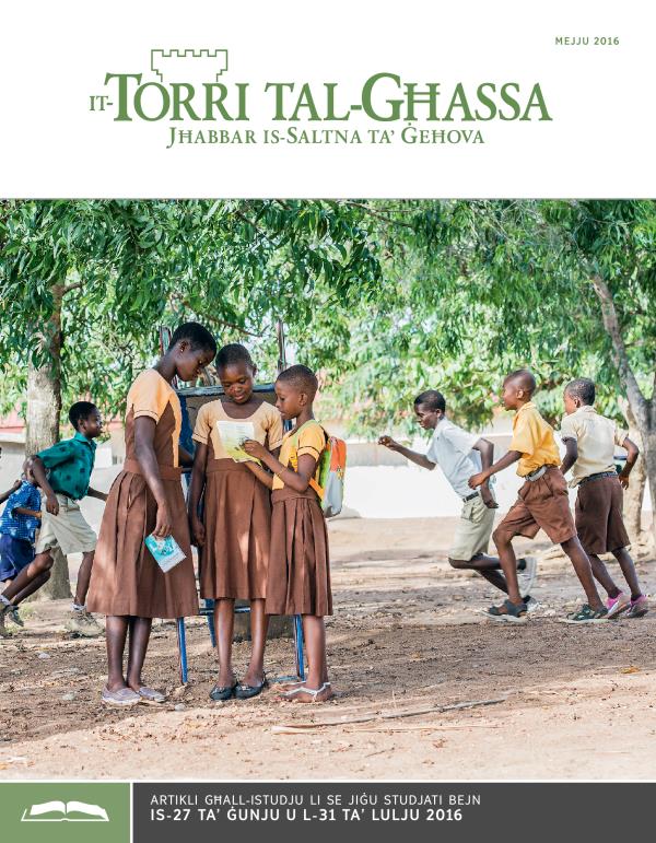 L-edizzjoni għall-istudju tat-Torri tal-Għassa, Mejju 2016