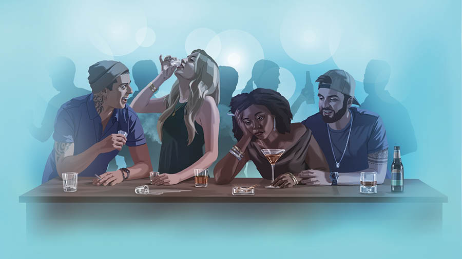 Olona misotrosotro sy manao fety any amin’ny ‘boîte de nuit.’