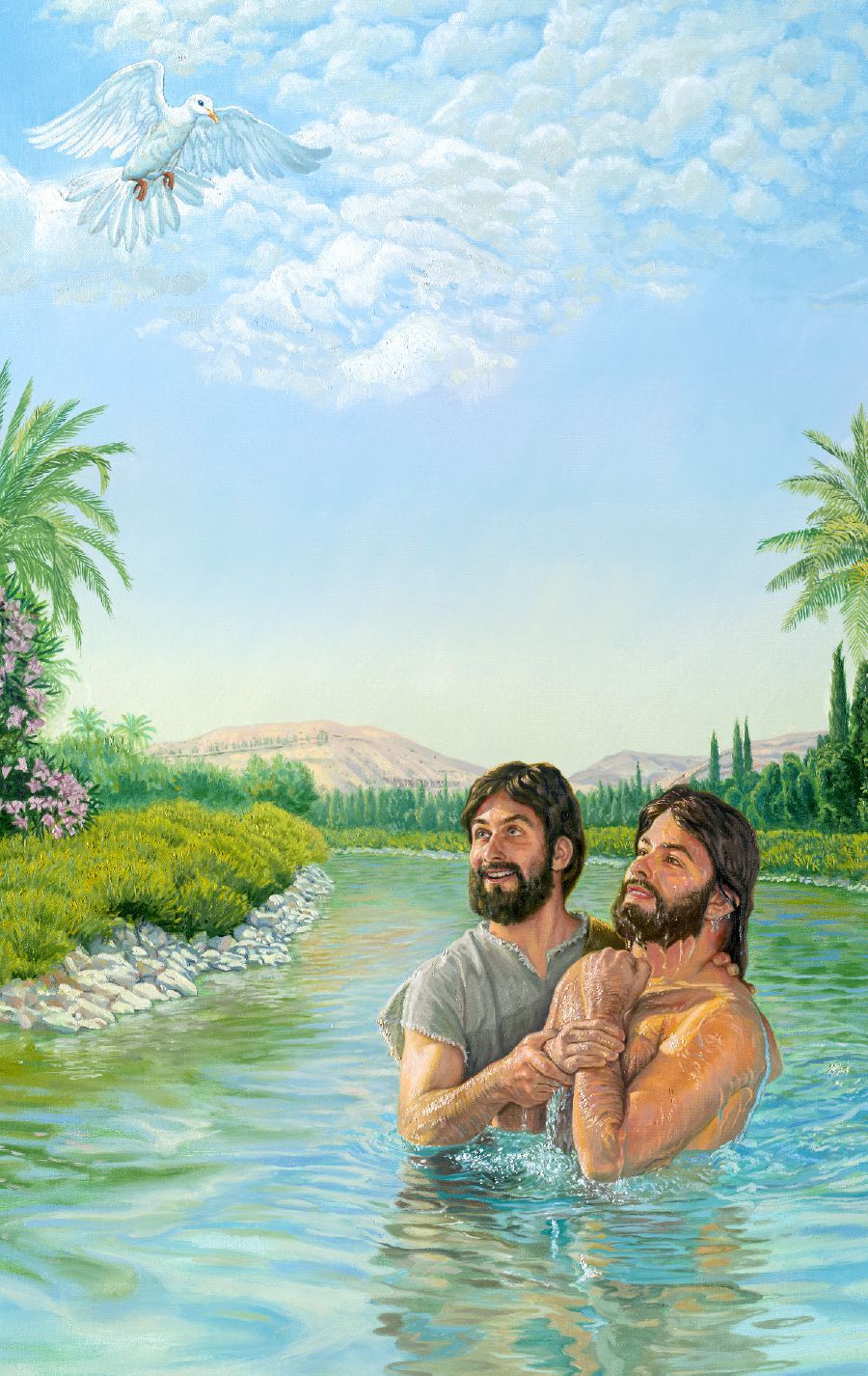 Ijkuak Jesús otlanki omoapolakti, iespíritu toTajtsin Dios oualtemok ken se paloma tlen okitematilti Jesús ye Mesías