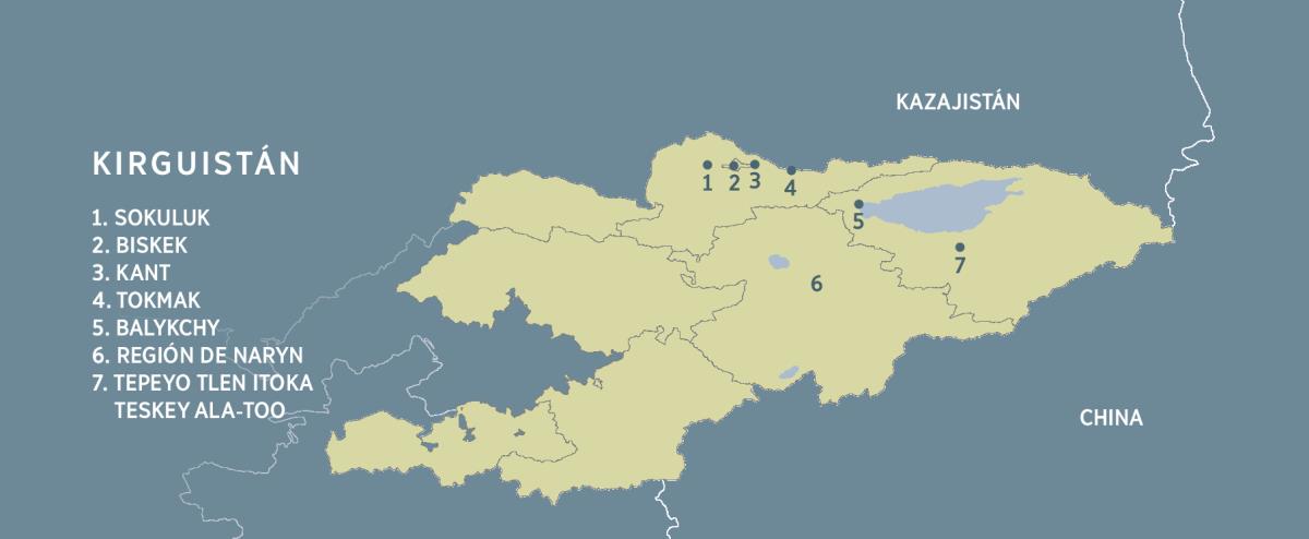 Mapa de Kirguistán