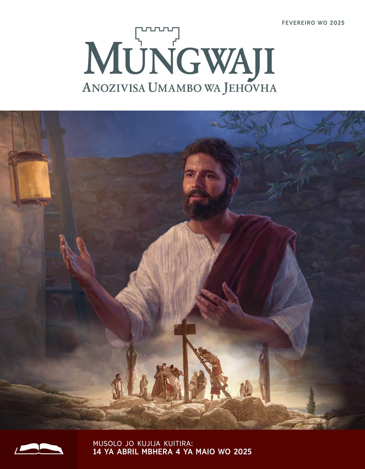 Collage: 1. Jesu anovereketa co usiku. 2. Citundha ca Jesu ciri kuvhiswa pa danda lo kutambujikira ngo masoca o Roma.