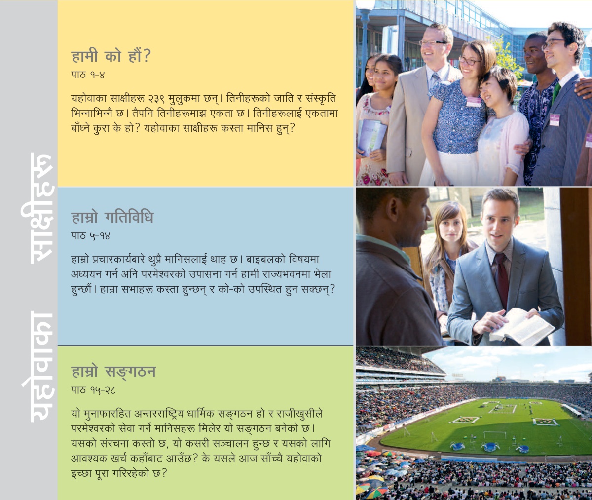 आज यहोवाको इच्छाअनुसार चल्नेहरू को हुन्‌?—पुस्तिकाको विषय सूची
