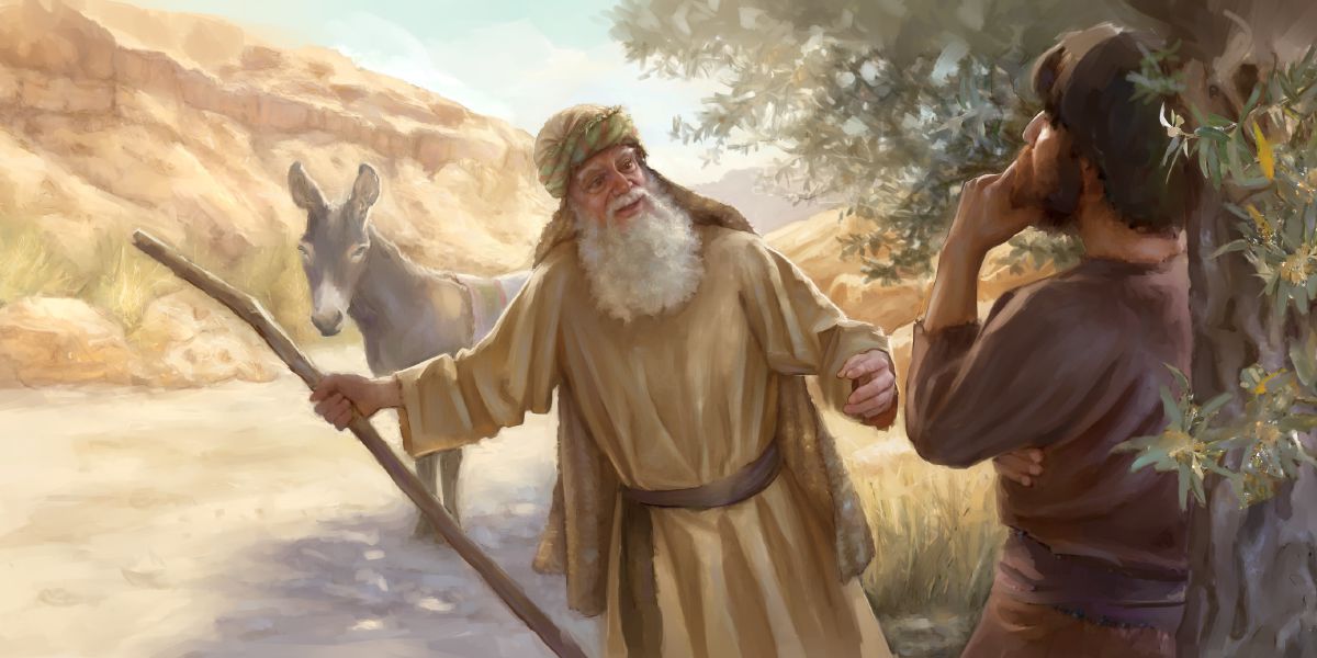 एक जना वृद्ध मानिसले यहूदाका भविष्यवक्‍तालाई बहकाउँदै