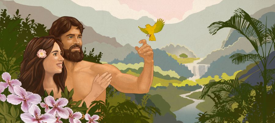 अदनको बगैँचामा आदम र हव्वा