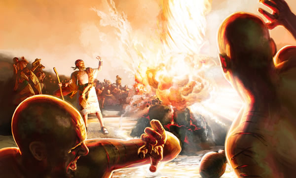 Aapolofeti yaBaal ya tala omulilo tagu zi megulu e tagu lungunitha po efikiloyambo lyaElia