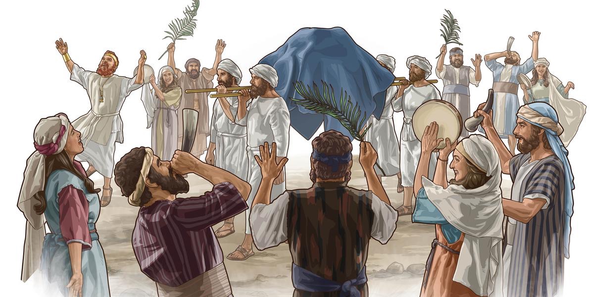 Omukwaniilwa David ta imbi nota tanta pamwe nAaisraeli yalwe, omanga Aalevi ya humbata oshikethahangano.