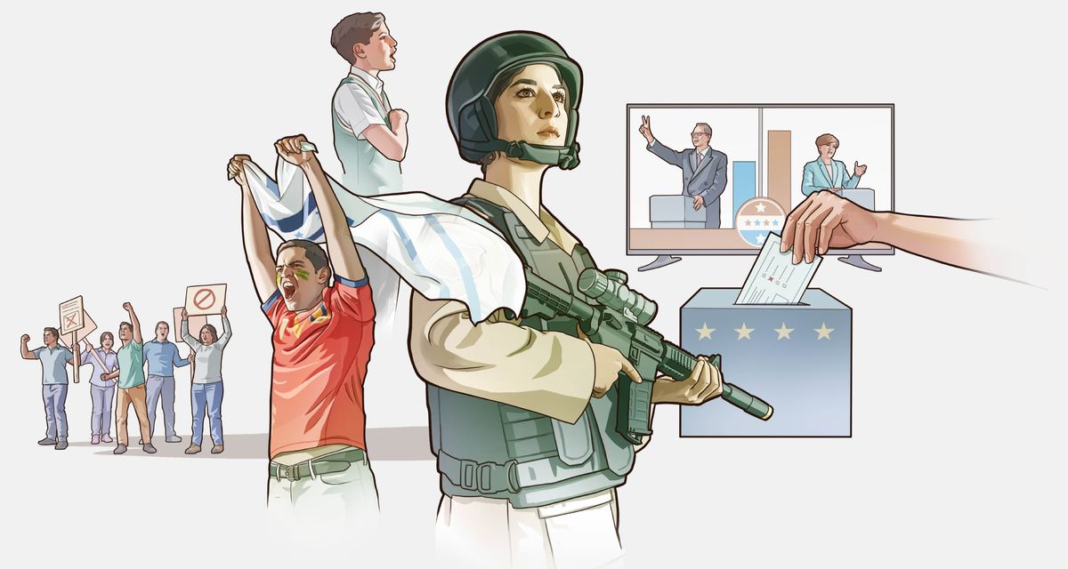 Tlaixkopinaltin: 1. Ipan se marcha, sekimej tlaltikpakchanejkej kitkij se amatl niman tsajtsitokej ika tlauejli. 2. Se tlakatl kipiya se bandera niman tsajtsitika. 3. Se telpokatsin kitlajpalotika bandera. 4. Se soldado kipiya ipistola. 5. Omemej tekiuajkej notlatlanij. 6. Se siuatl kitlalia ivoto ipan caja.