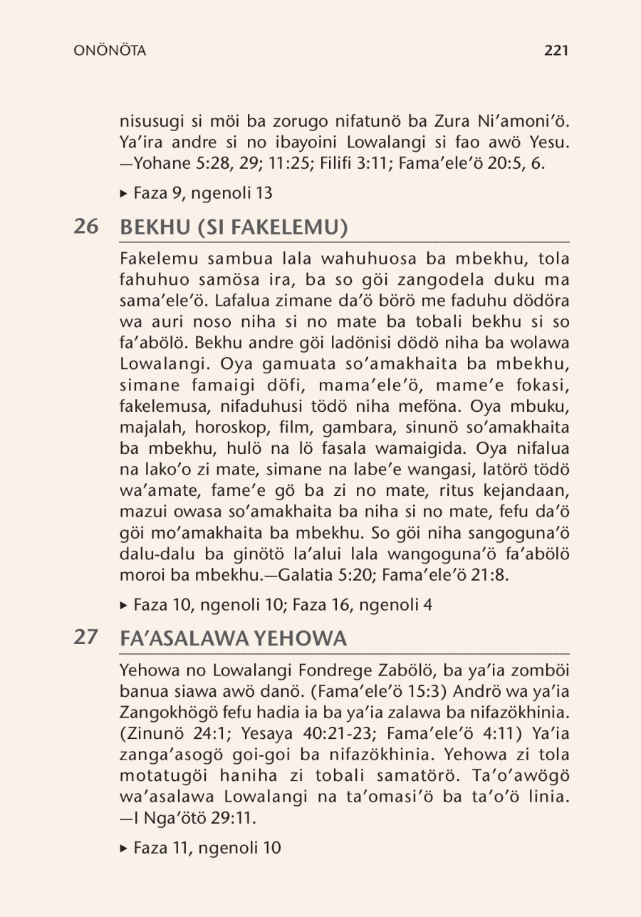 Onönöta ba mbuku Nifaha’ö Khöda