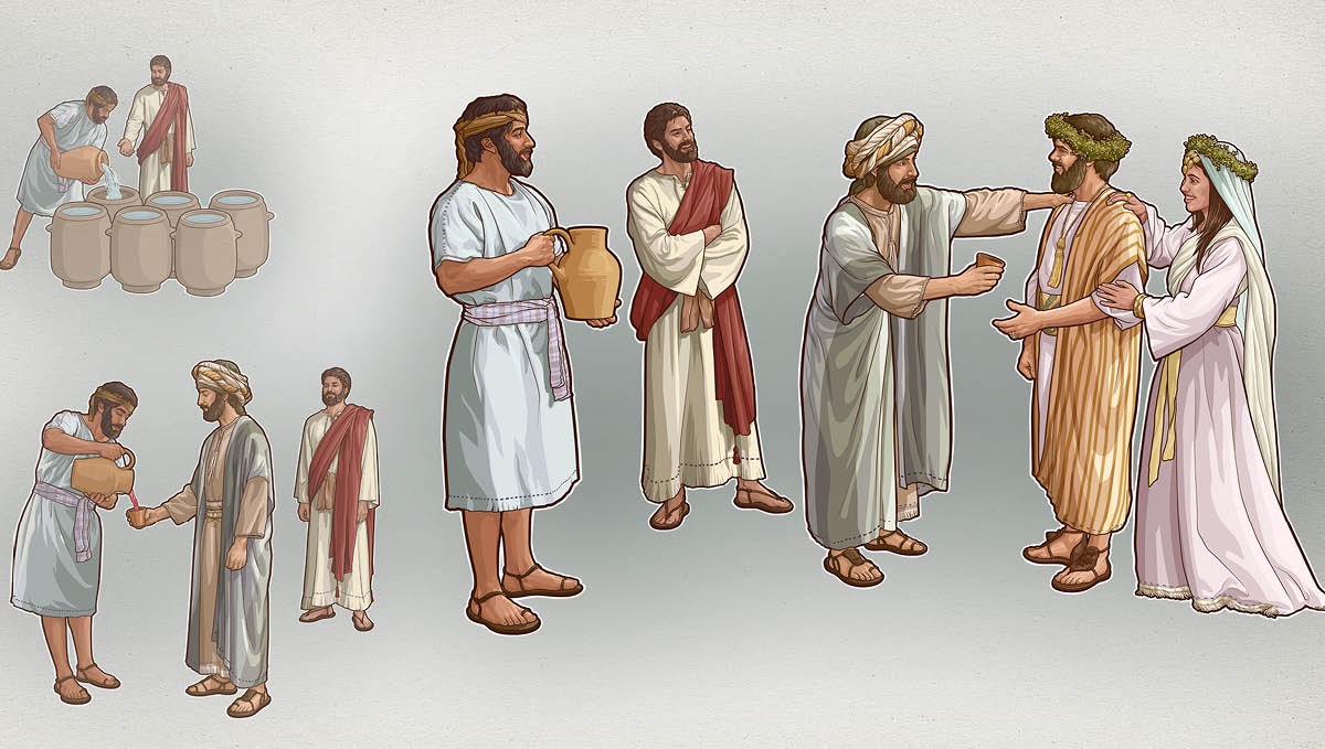 Tala age a Iesu ke fakapuke e tau vai maka aki e vai, kamata he tagata ne pule ke he taonaga e uaina, ti nava ke he kitofaihoana ha ko e uaina mitaki