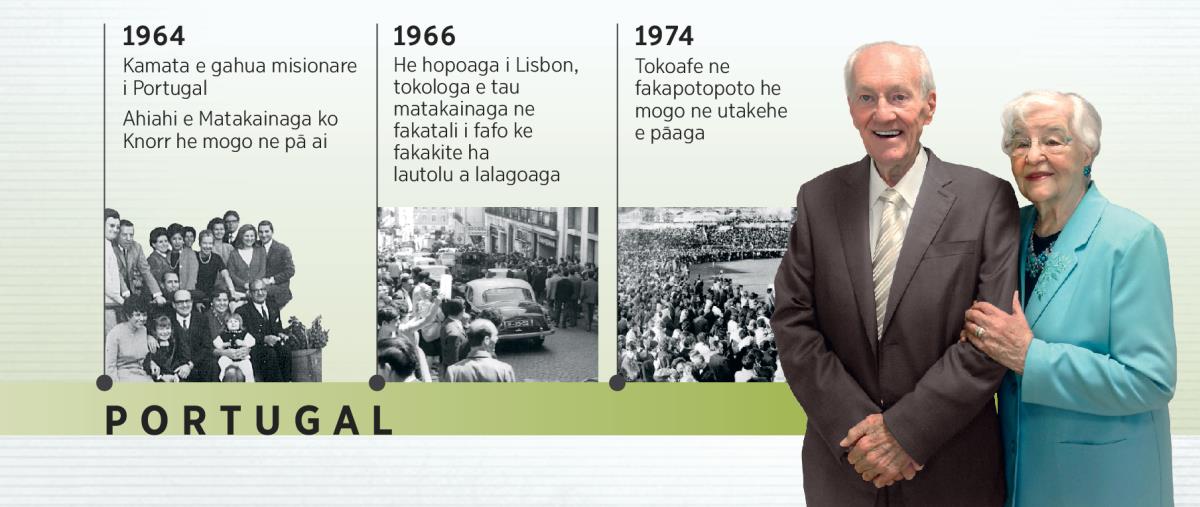 Douglas Guest i Portugal he 1964, he hopoaga fakafili he 1966, he feleveiaaga he 1974, mo e hoana haana ko Mary Guest
