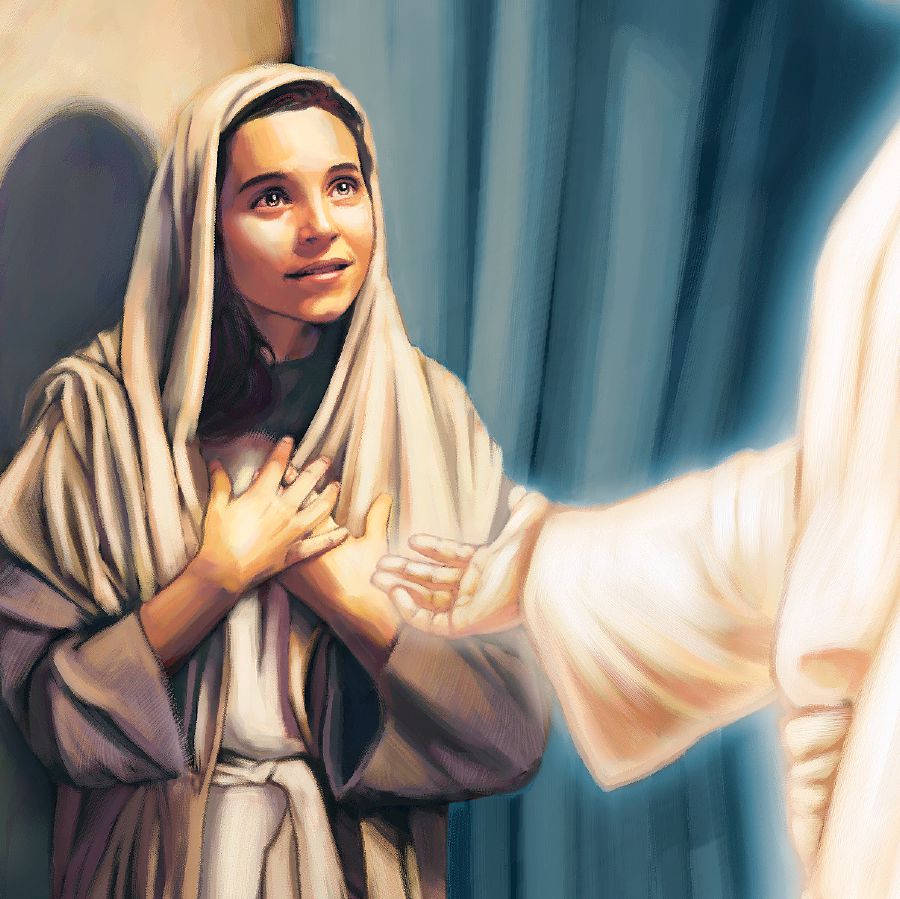 De engel Gabriël verschijnt aan Maria