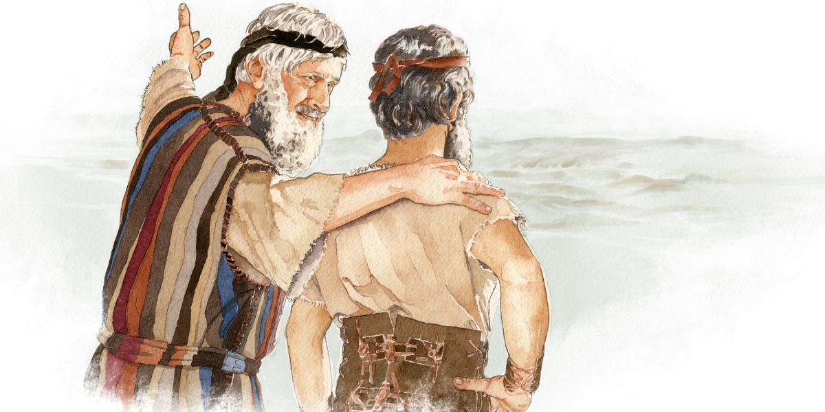 Mozes draagt de leiding over aan Jozua