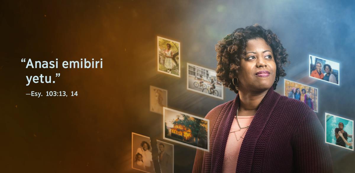 Ebinywa “Anasi emibiri yetu,” ebiri omo Esyonyimbo 103:13, 14, bine oho lutambi oko mwali wetu. Anatimbirweko n’esyopitsa esikakanganaya ebyo abirilabamo erilua omo bwana.