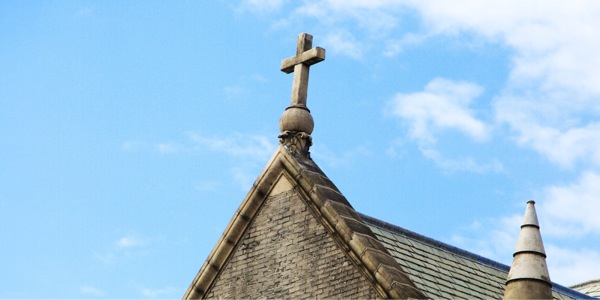 Toppen på en kirke
