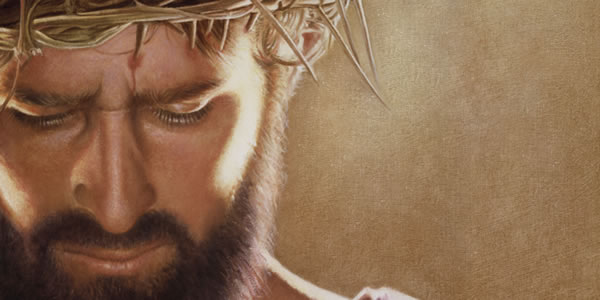 Jesus med en krone av torner
