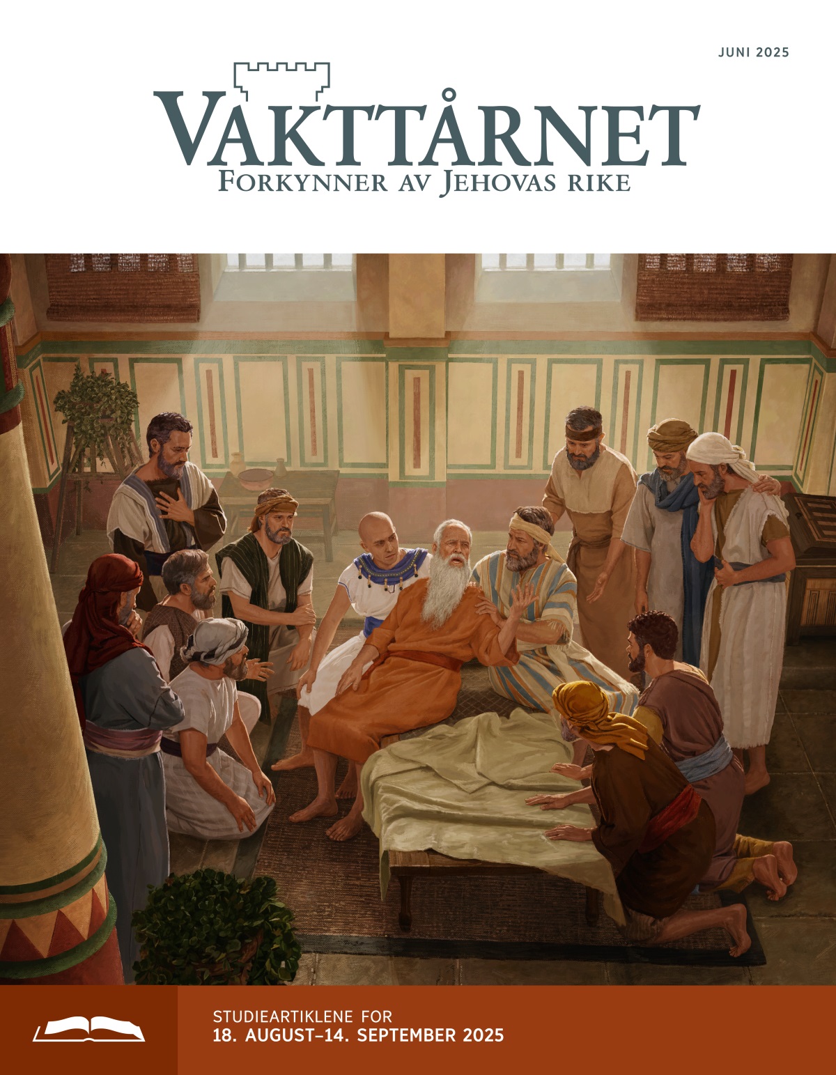 Før Jakob dør, kommer han med en profeti om sønnene sine, som er samlet rundt ham.
