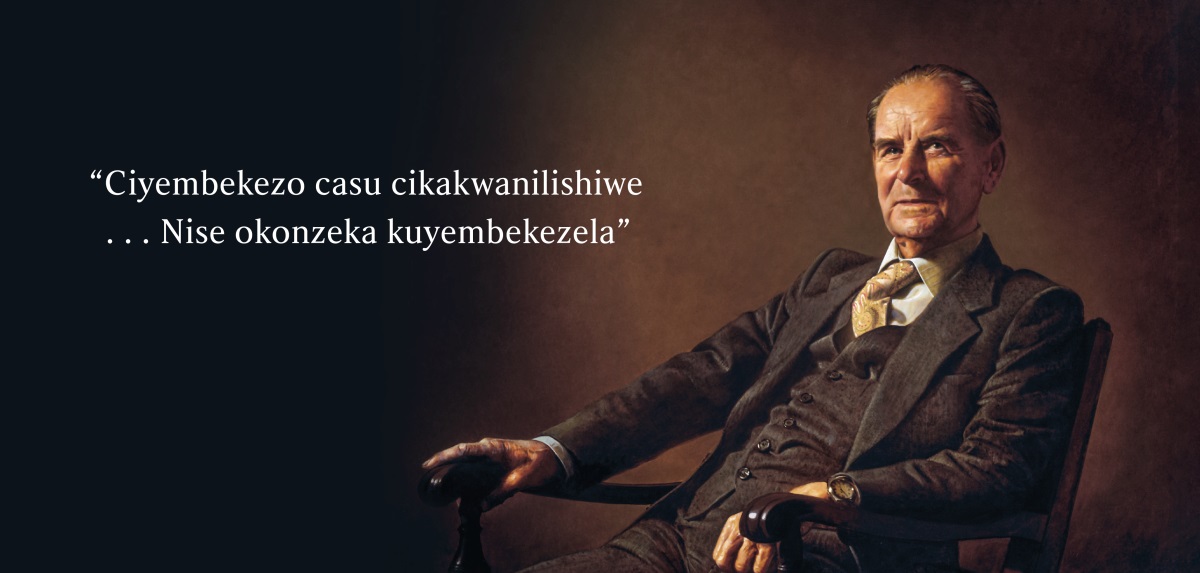 Mkwasu Frederick Franz. Pafupi na yove pali mau akuti, “Ciyembekezo casu cikakwanilishiwe . . . Nise okonzeka kuyembekezela.”
