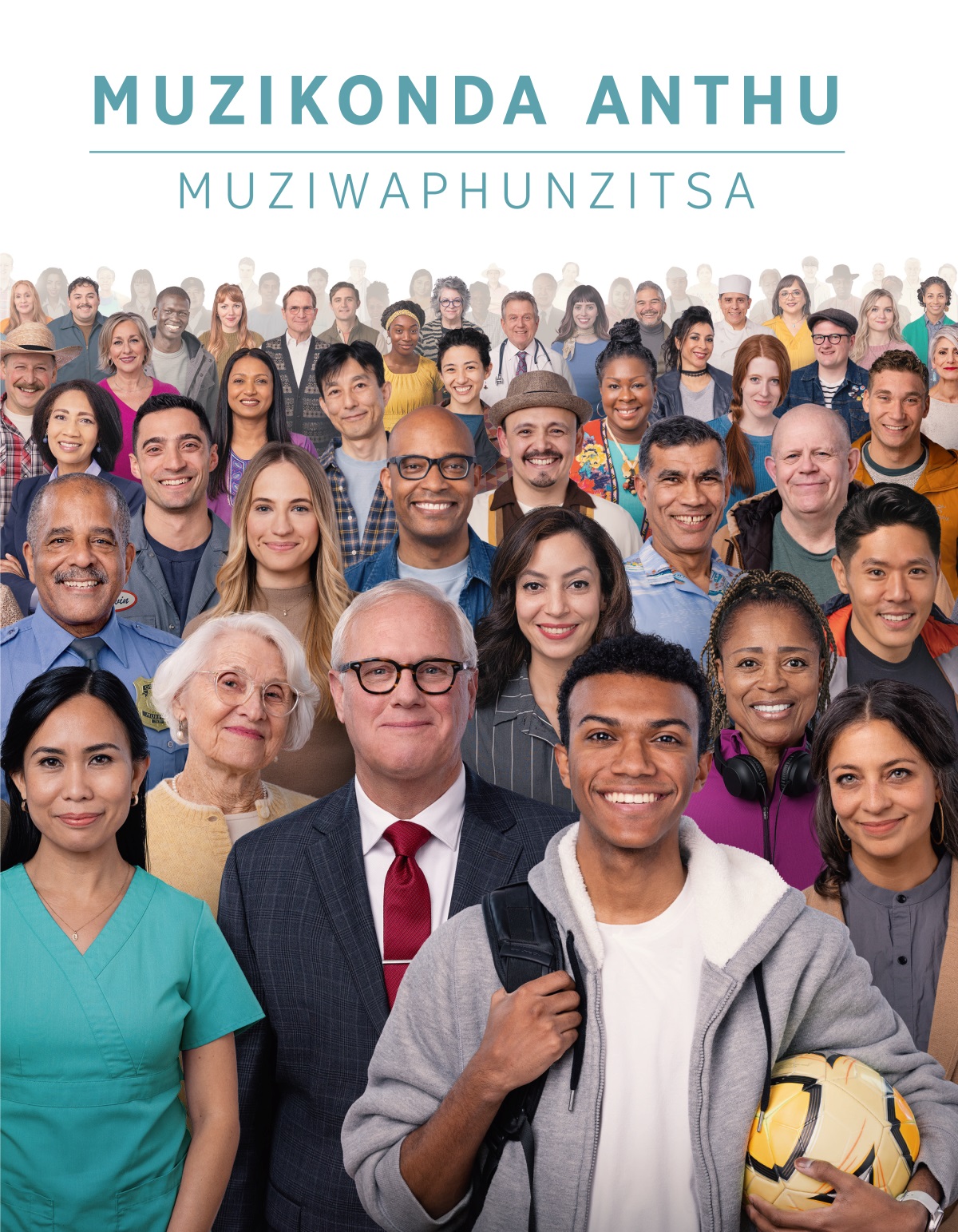 Amuna ndi akazi a misinkhu, mitundu komanso zikhalidwe zosiyanasiyana.