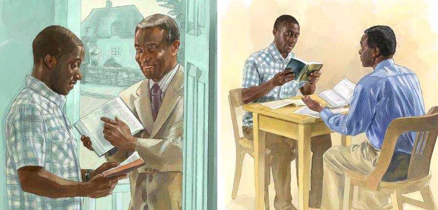 Mboni ya Yahova inkuwerengera munthu vesi libodzi, ndipo patsogolo pace inkupfunza naye Bibliya