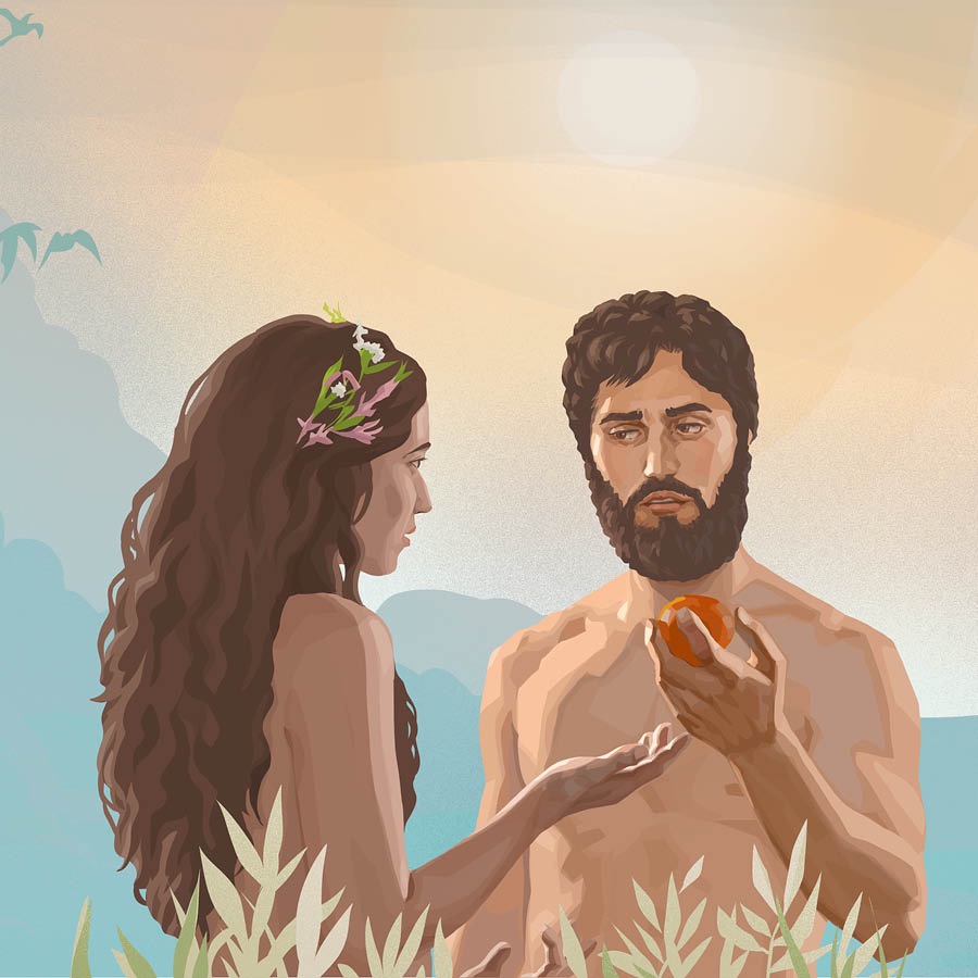 Евӕ Адамӕн радта, хӕрӕн кӕмӕй нӕ уыд, уыцы бӕласы дыргътӕй