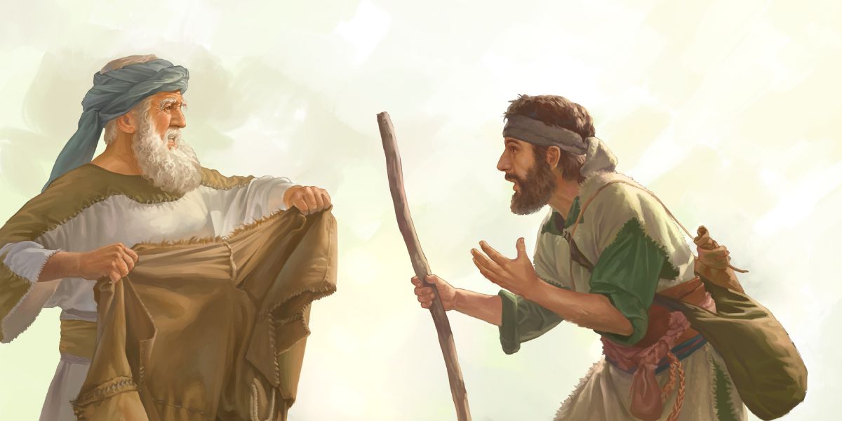 ਅਹੀਯਾਹ ਯਾਰਾਬੁਆਮ ਸਾਮ੍ਹਣੇ ਆਪਣੇ ਚੋਗੇ ਦੇ 12 ਹਿੱਸੇ ਕਰਦਾ ਹੋਇਆ