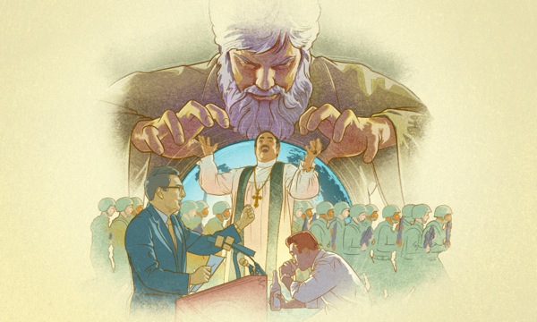Satanas tin e politiconan, ehercitonan, religionnan y e hendenan di e mundo aki bou di su control