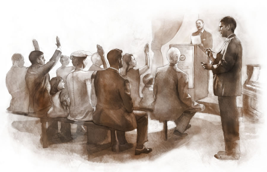 An annual election of elders by the congregation in the 1920’s