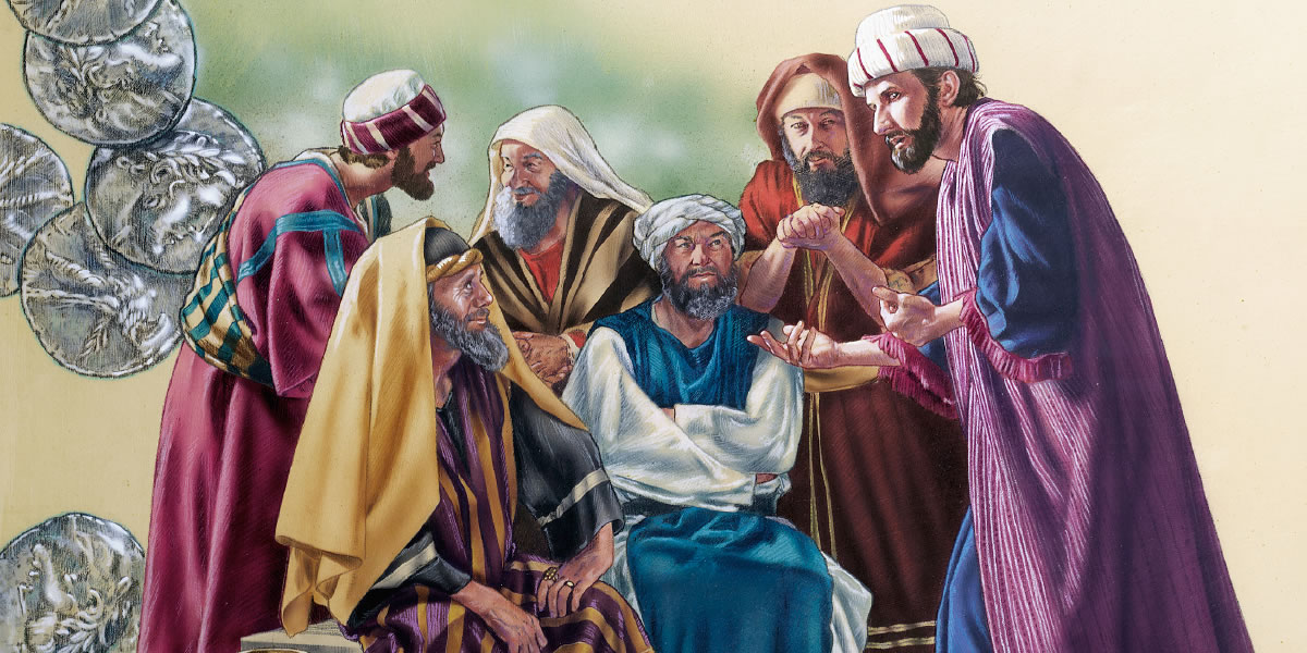 Hudas ta bishitá e lidernan religioso i ta puntra nan kiko nan lo dun’é p’e traishoná Hesus