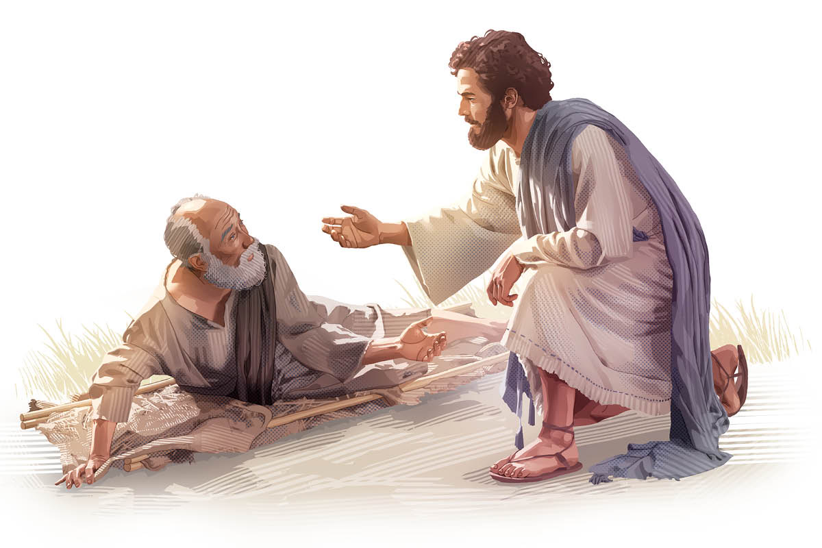 Hesus ta kura un hòmber malu.