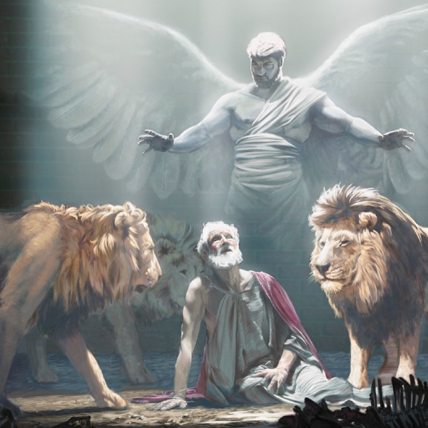 Un angel ta protehá Daniel den e kueba di leon